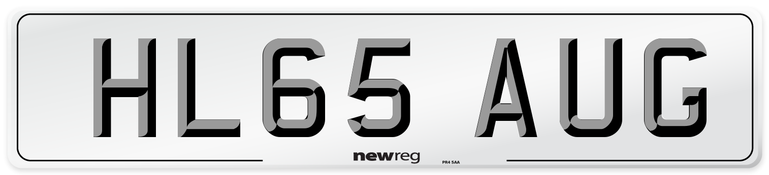HL65 AUG Number Plate from New Reg
